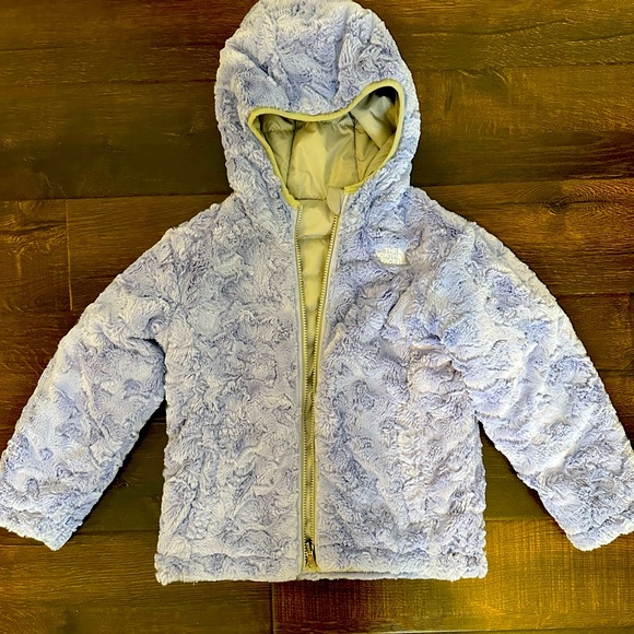 The North Face Toddler Mossbud Swirl Reversible water repellant hooded Jacket - Picture 5 of 7